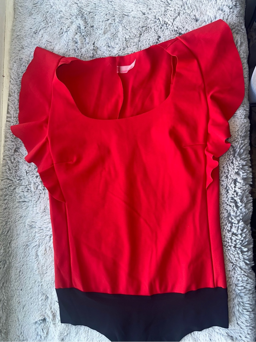 Commando Red Bodysuit | Sculpting Stretch | Minimalist Luxe | Size Small